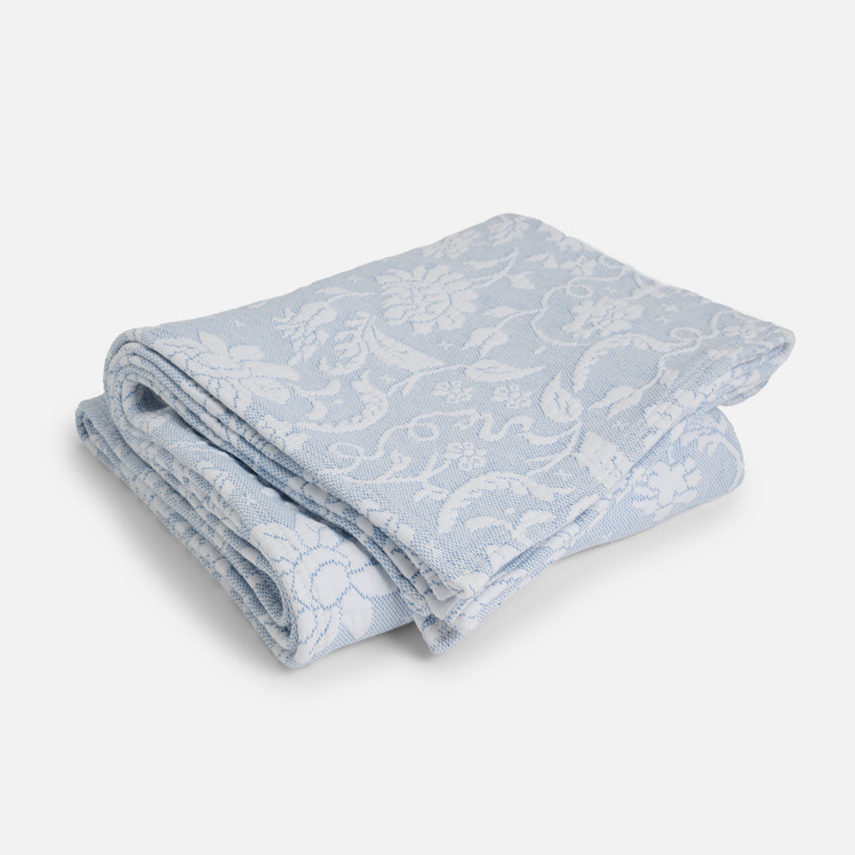 Powder Blue Matelasse Throw